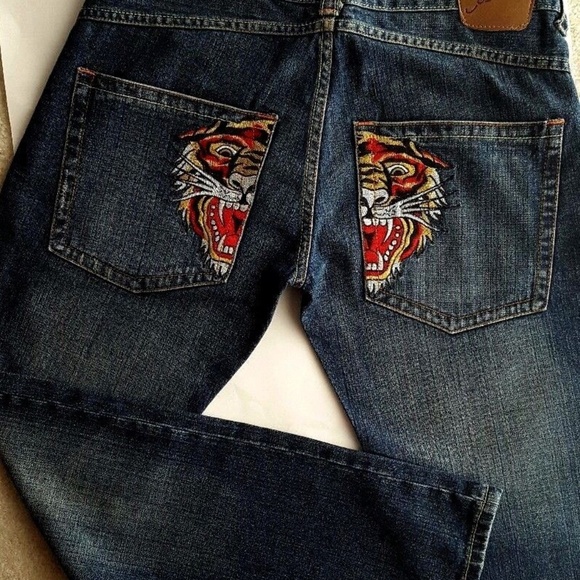 ed hardy jeans tiger